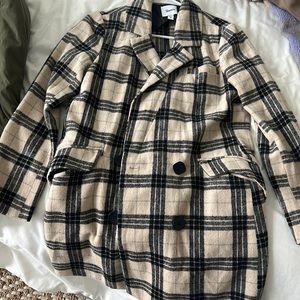 Long plaid jacket